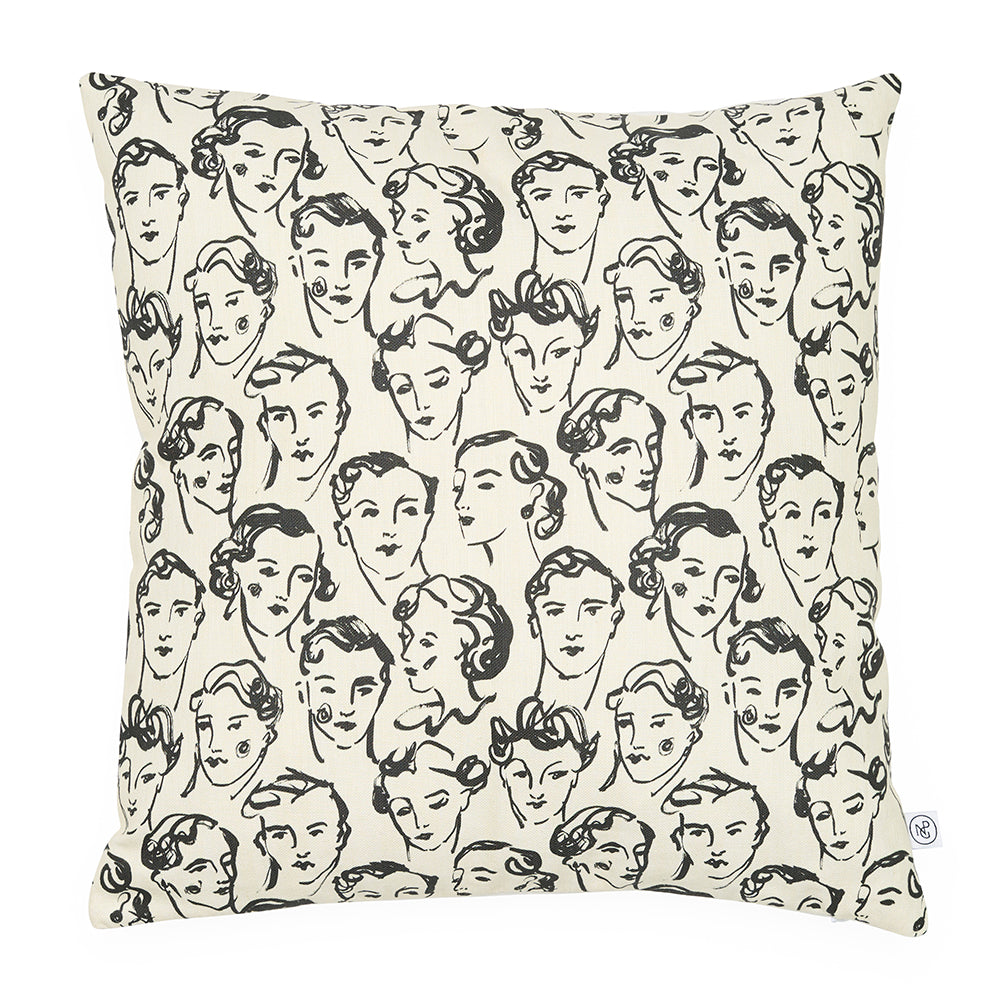 Luke edward hall small faces cushion front