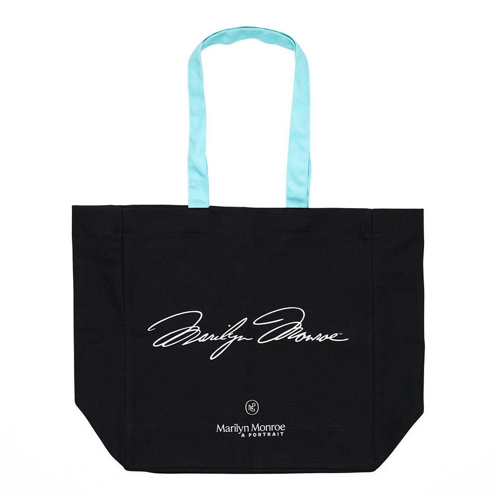 Marilyn monroe ballerina sitting greene tote bag back