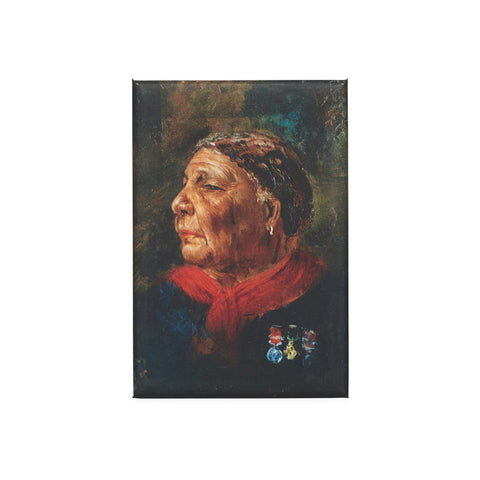 Magnet of portrait of Mary Seacole by Albert Charles Challen, NPG 6856.
