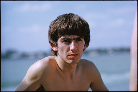Photograph of George Harrison by Paul McCartney.