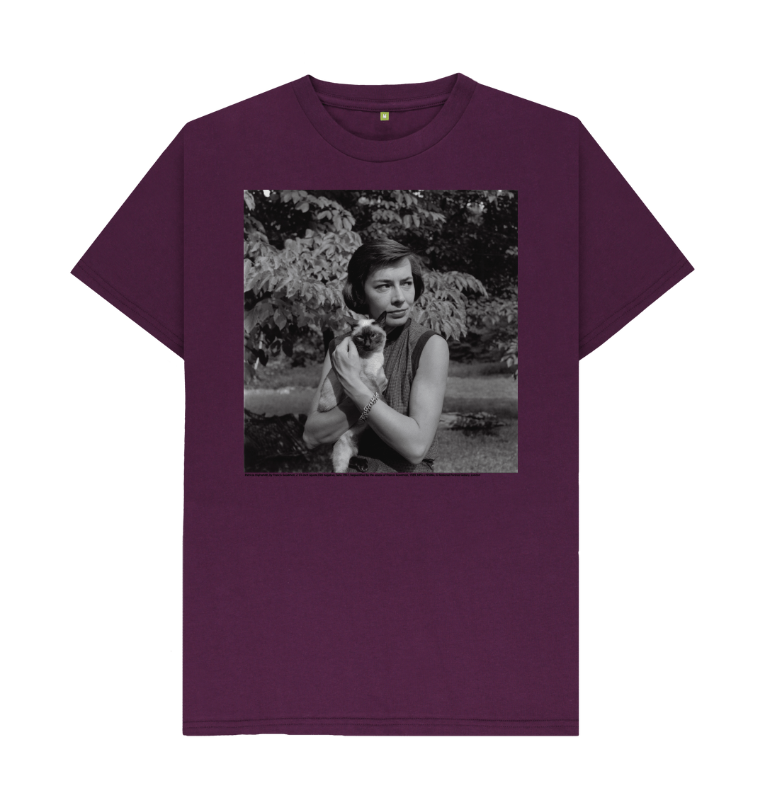 Purple printed t shirt front