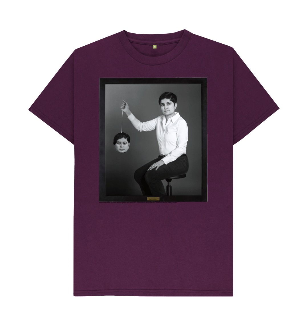 Purple printed t shirt front
