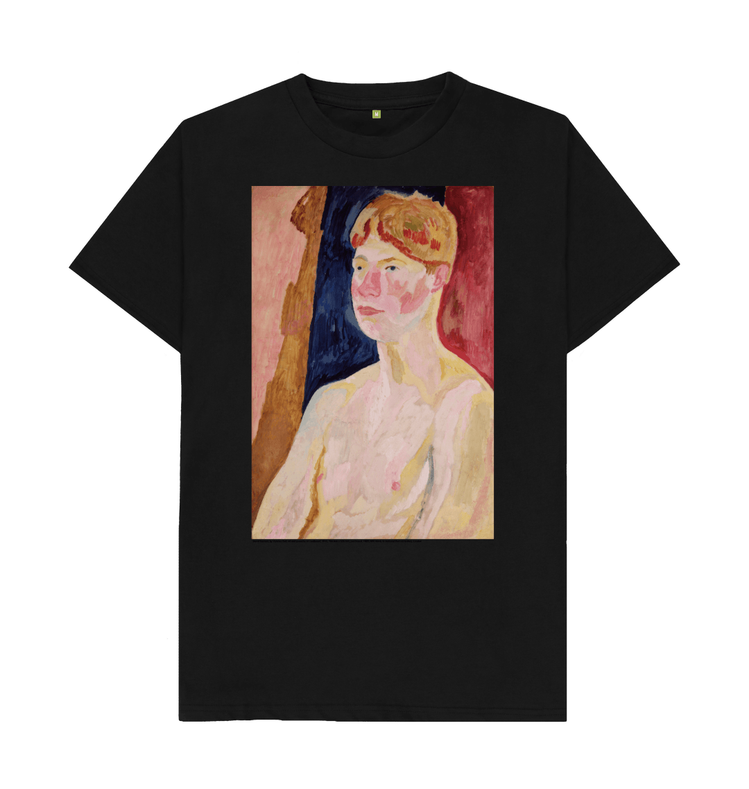 Black printed t shirt front