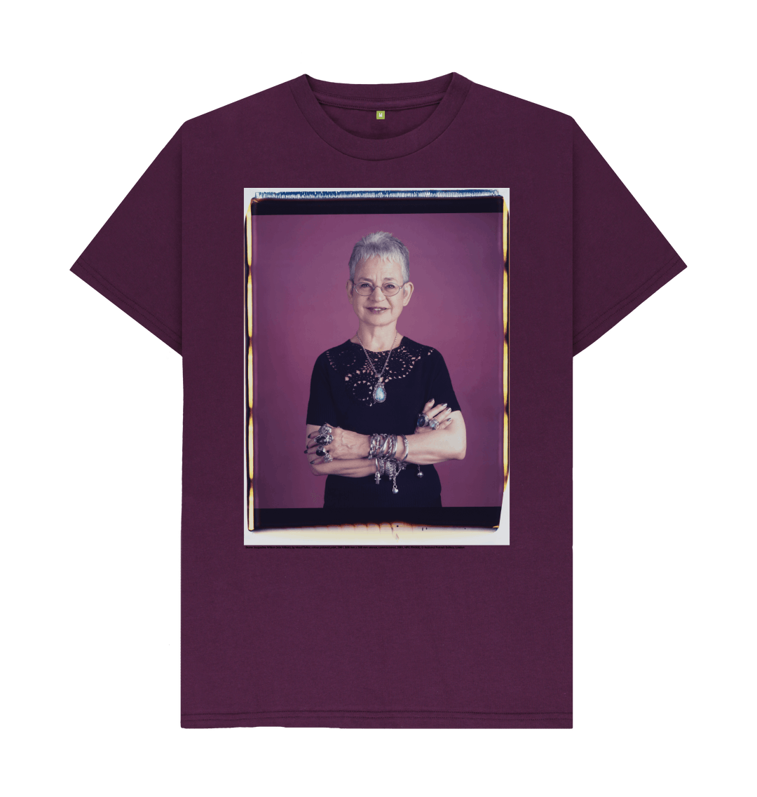 Purple printed t shirt front