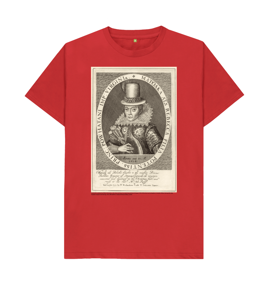 Red printed t shirt front