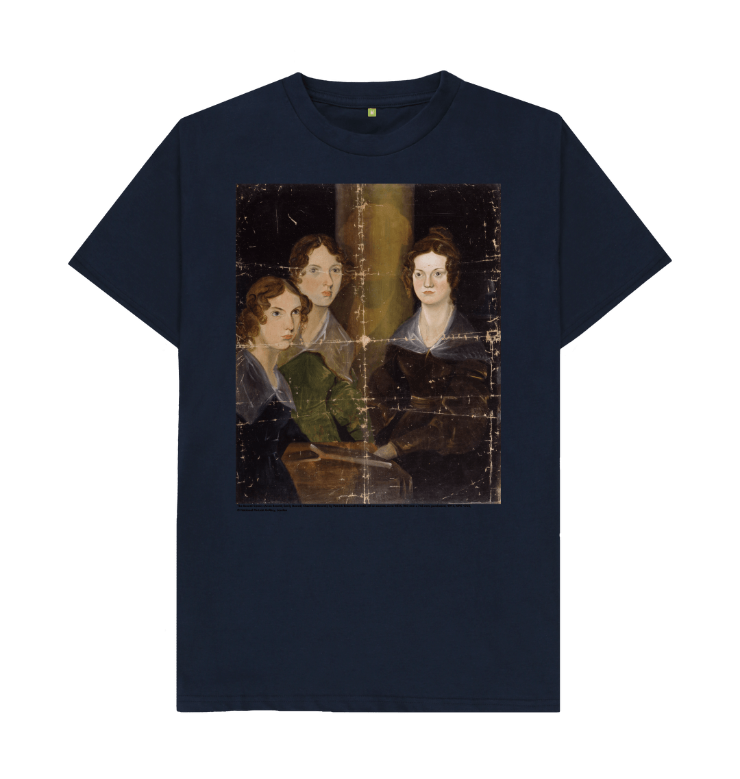 Navy blue printed t shirt front