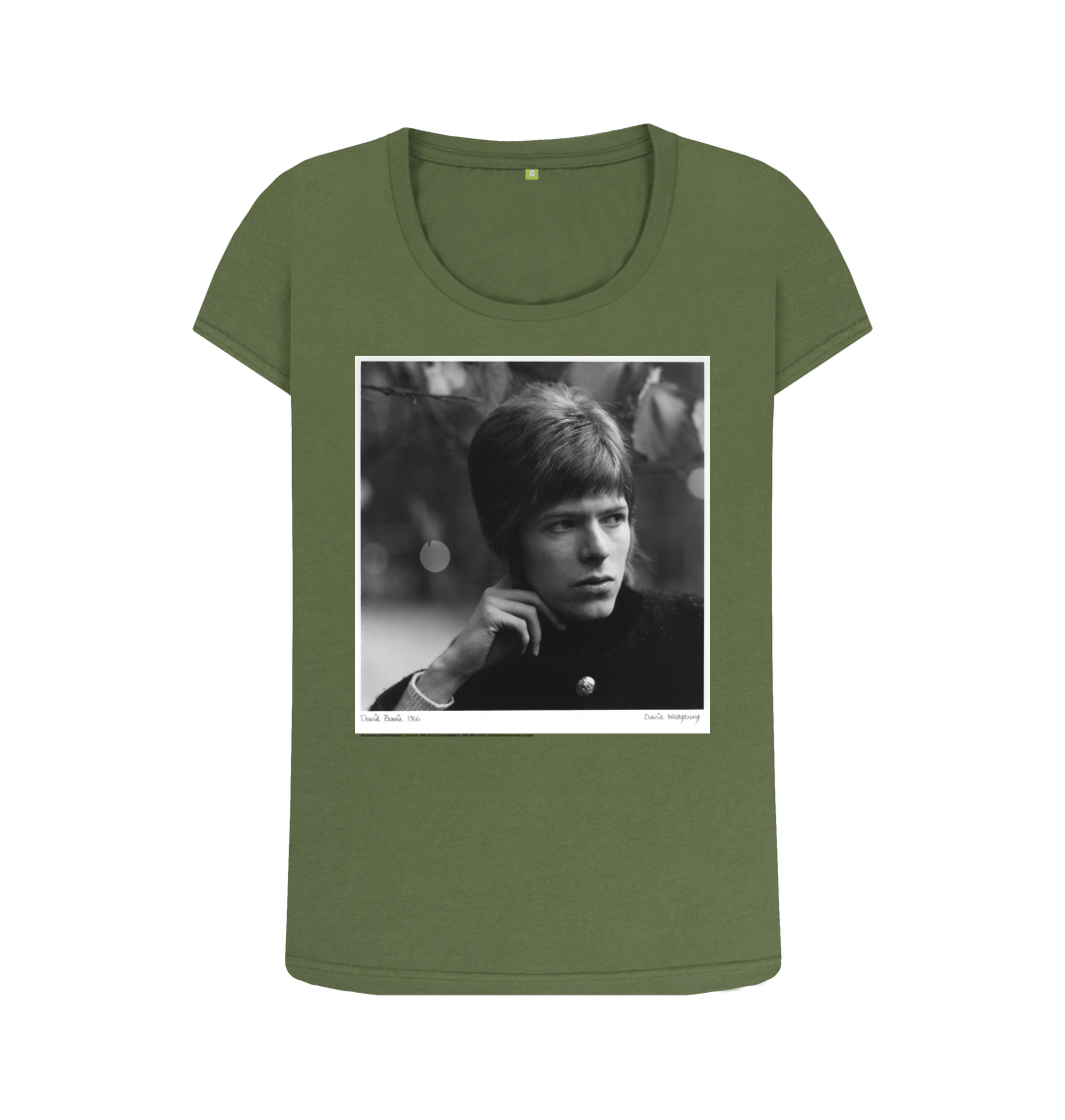 Khaki printed t shirt front