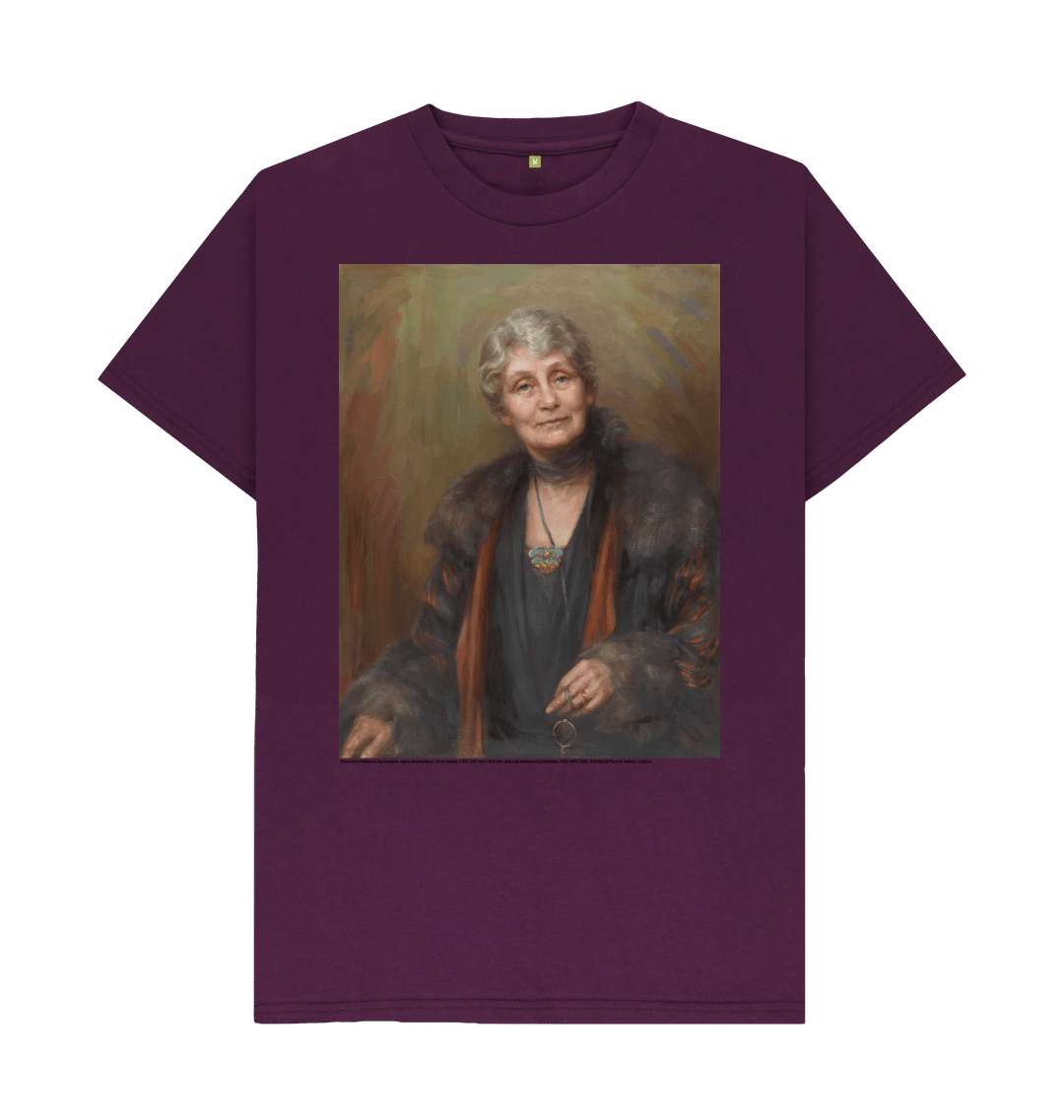 Purple printed t shirt front