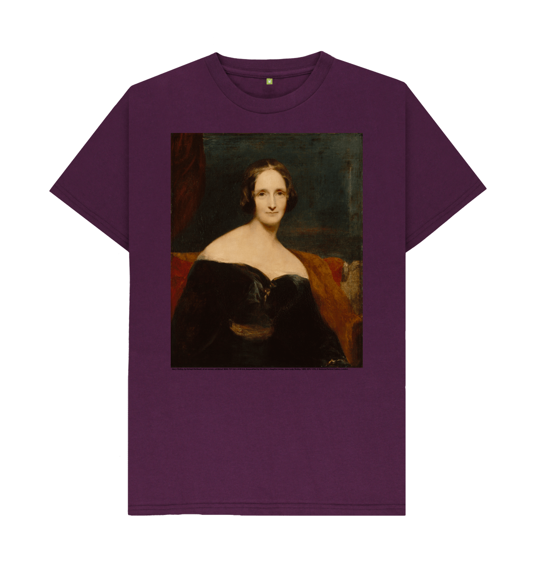 Purple printed t shirt front