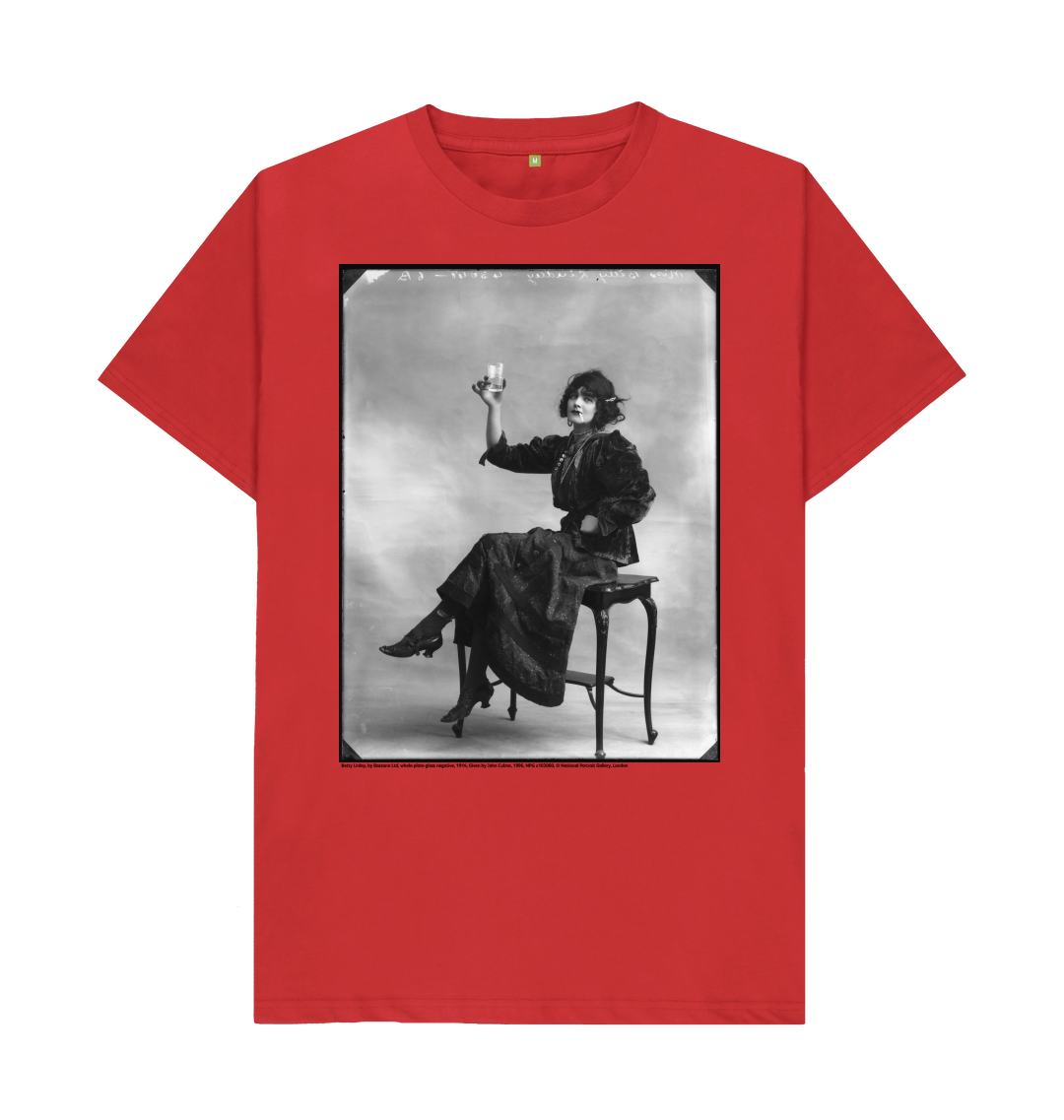 Red printed t shirt front