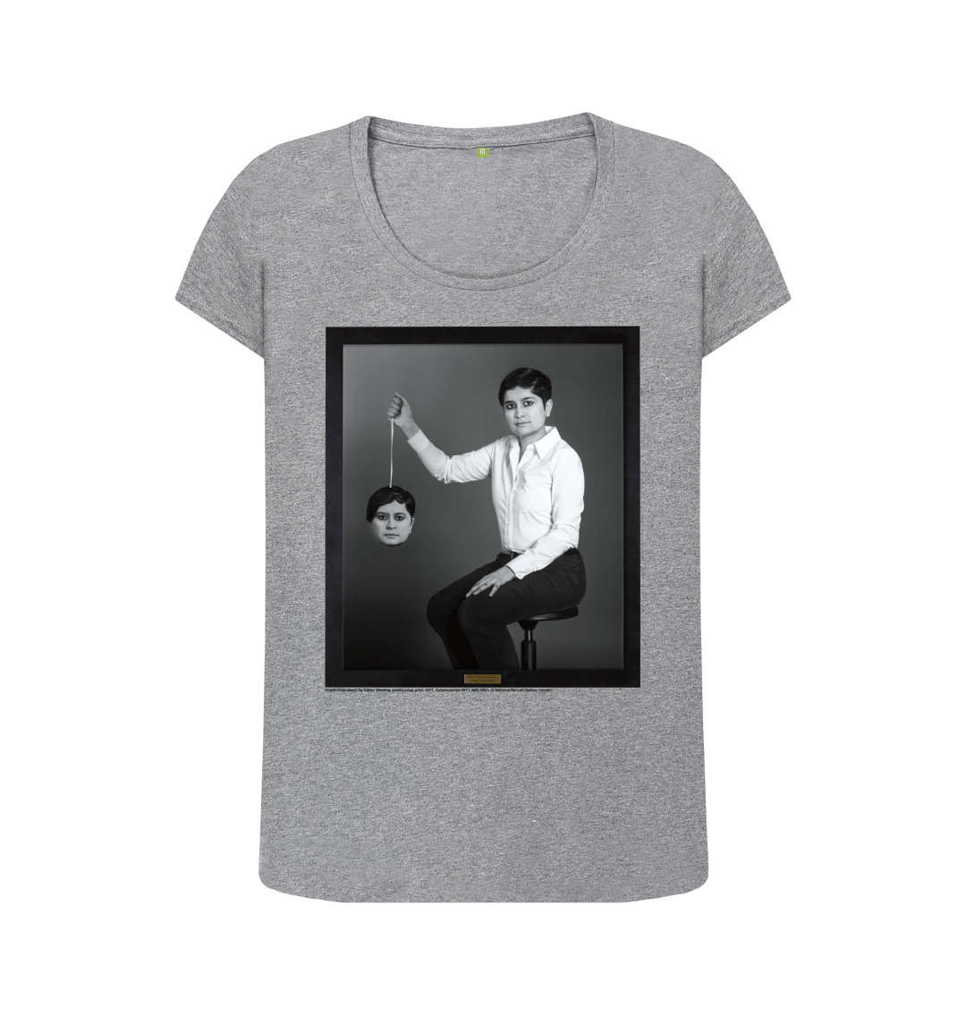Athletic grey printed t shirt front