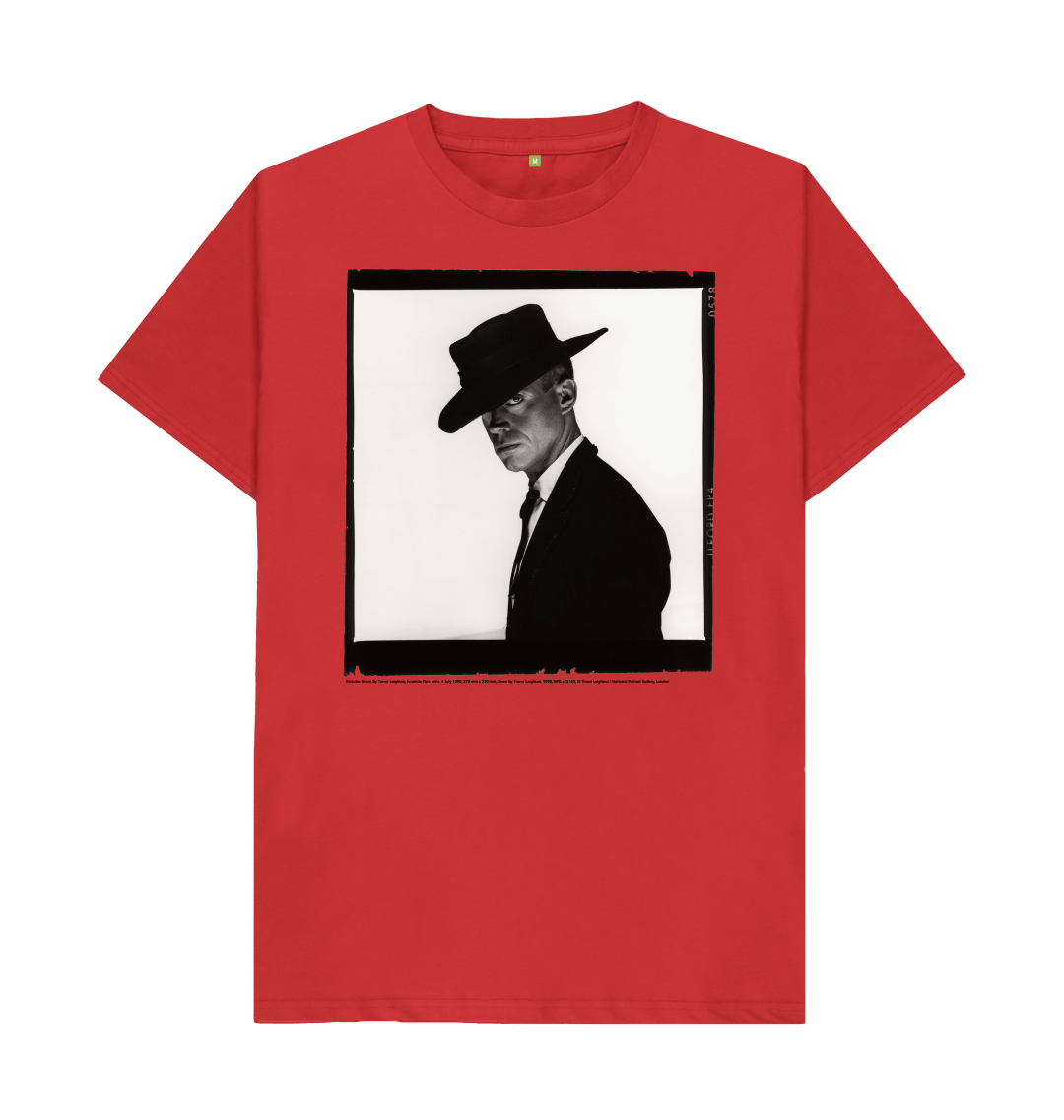 Red printed t shirt front