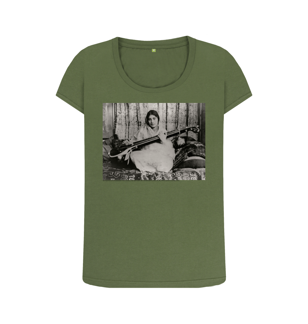 Khaki printed t shirt front
