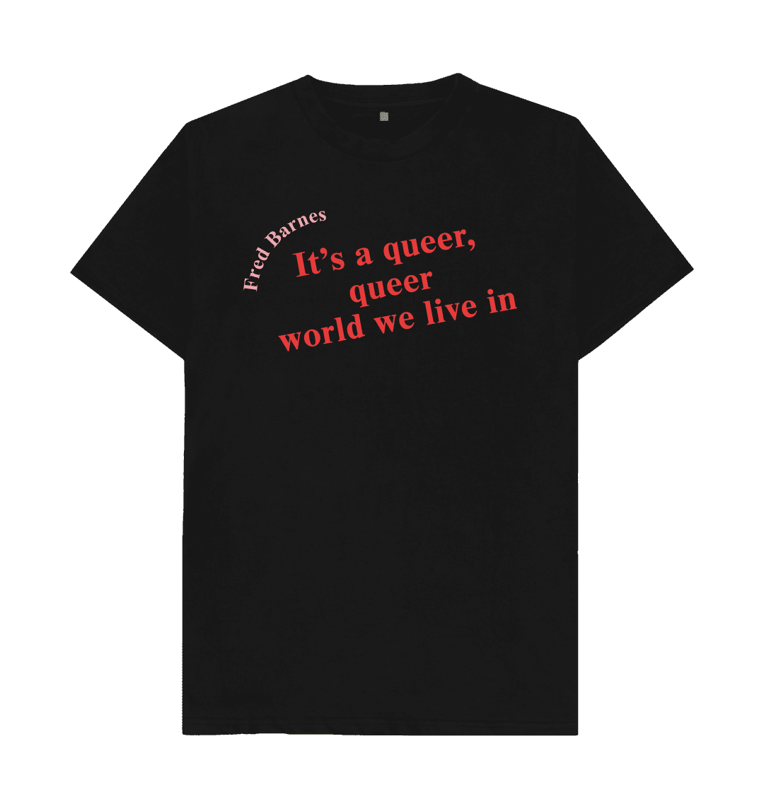 Black printed t shirt front