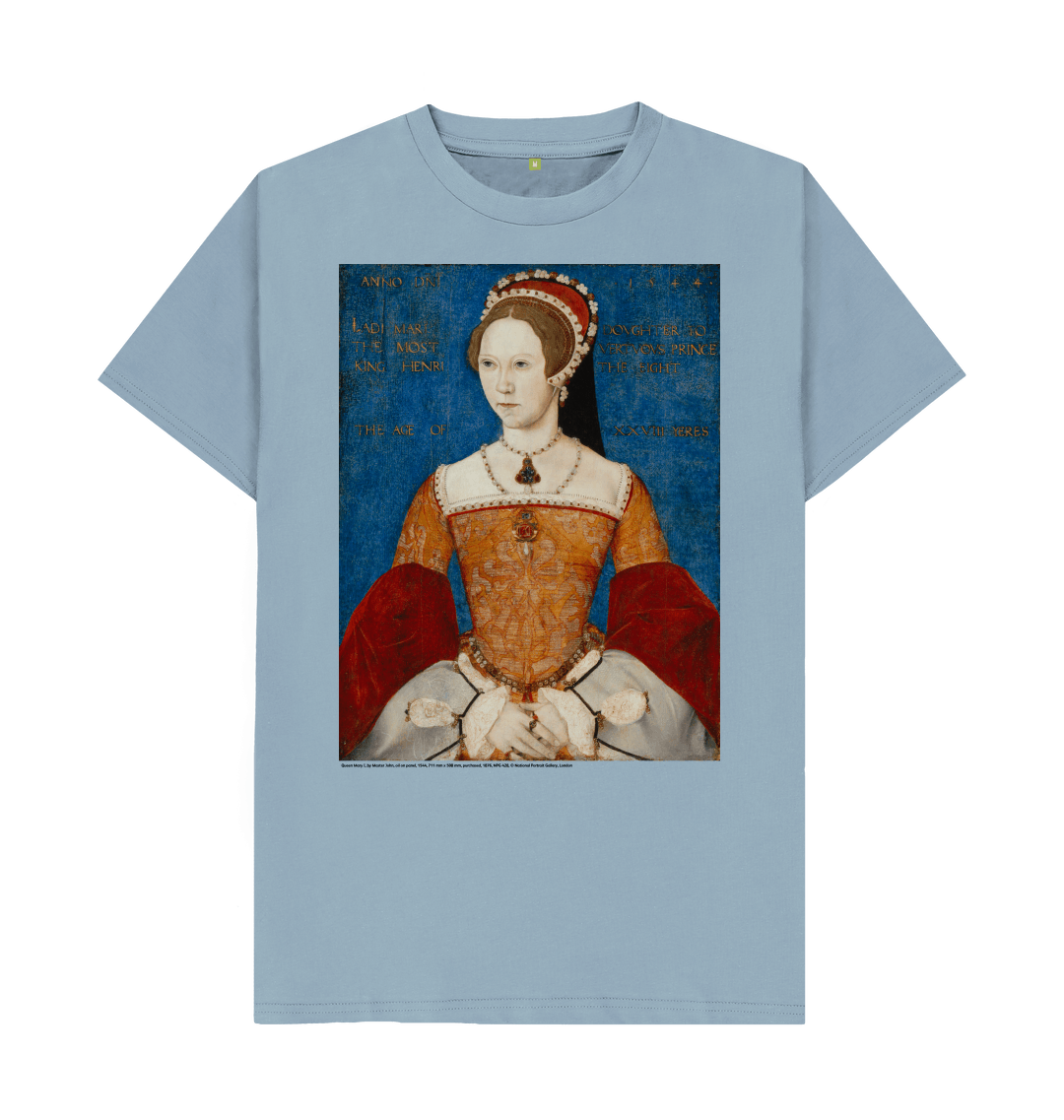 Stone blue printed t shirt front