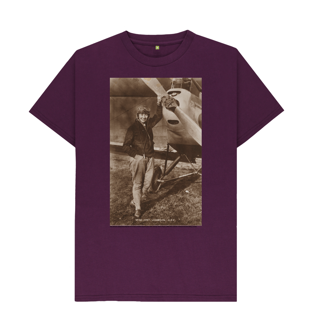 Purple printed t shirt front