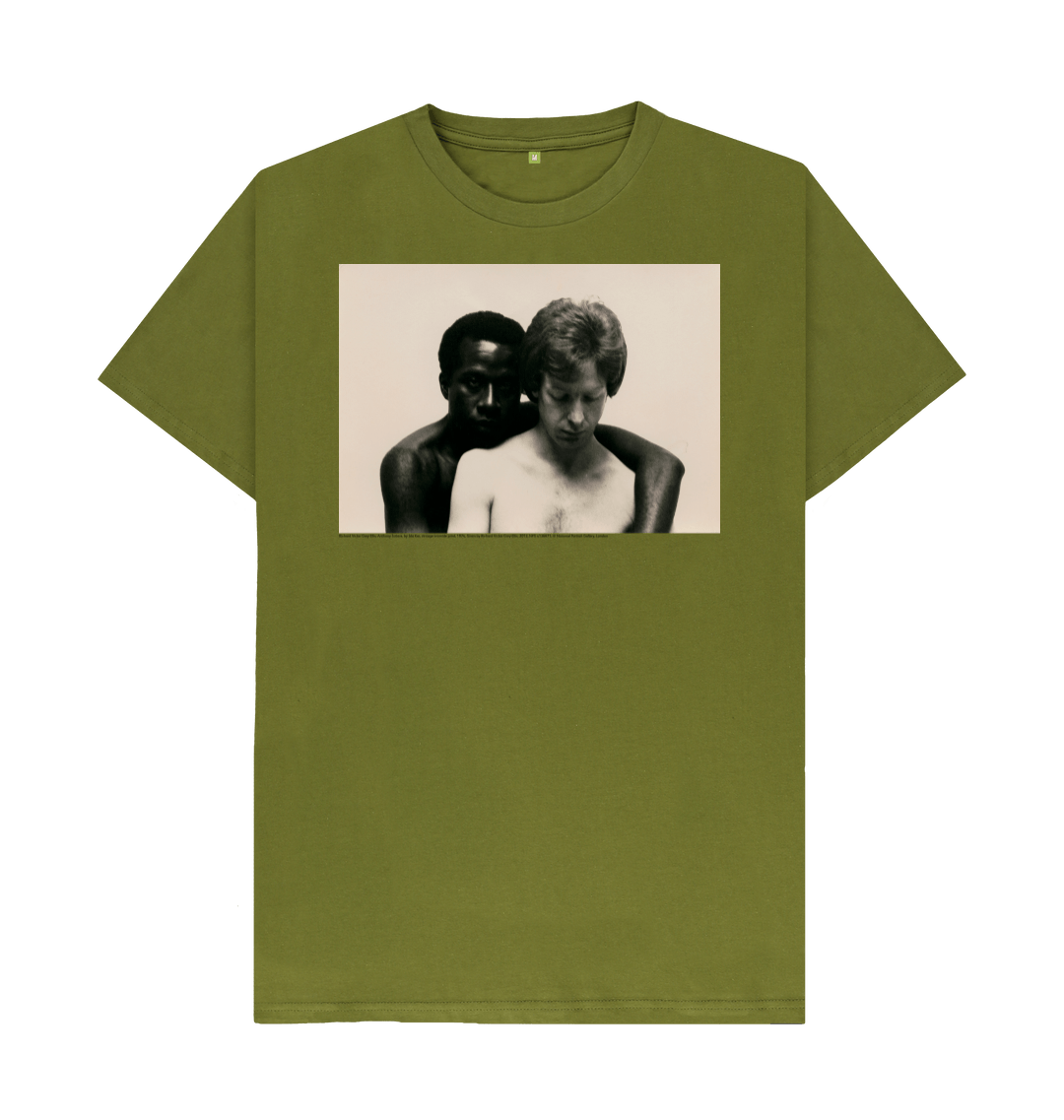 Moss green printed t shirt front