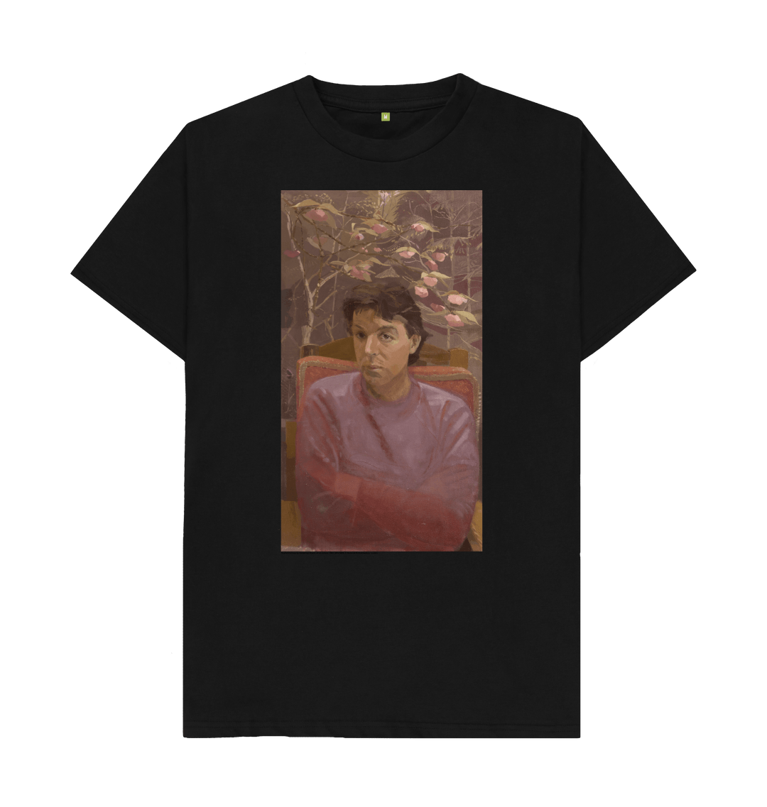 Black printed t shirt front