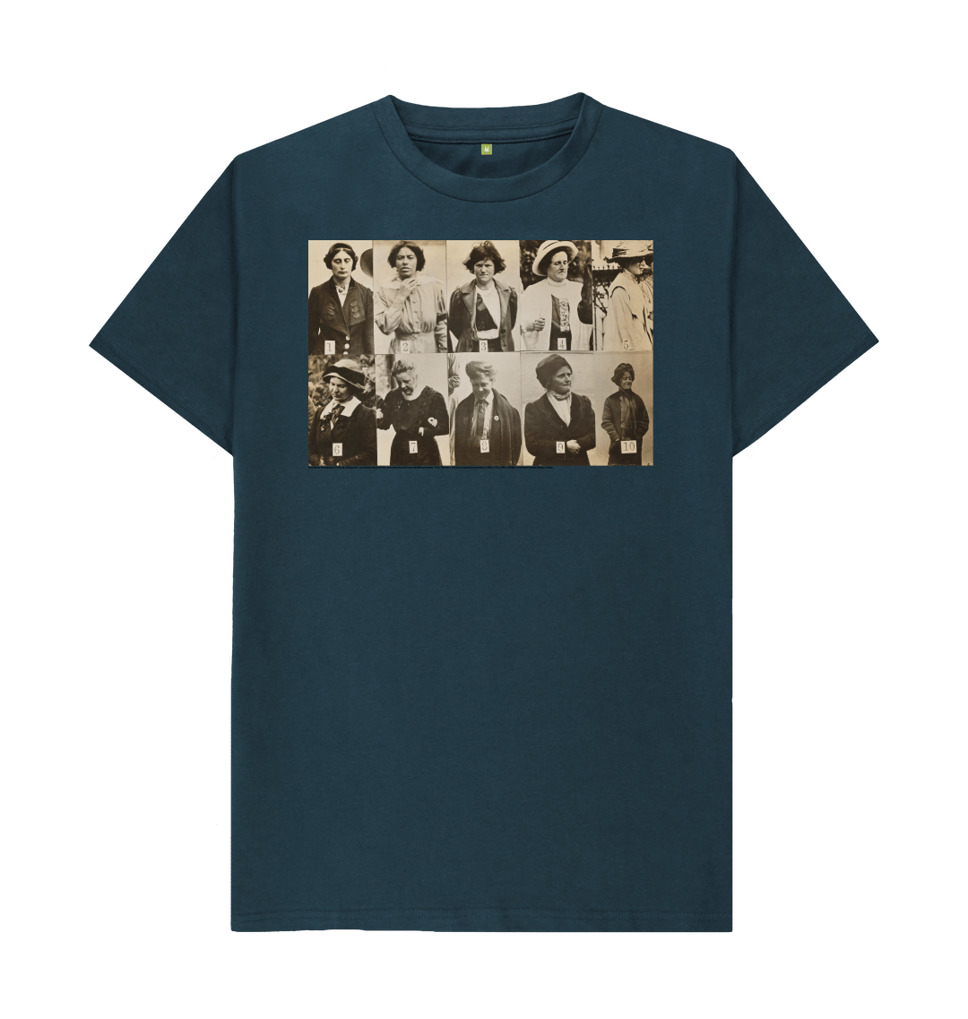 Denim blue printed t shirt front