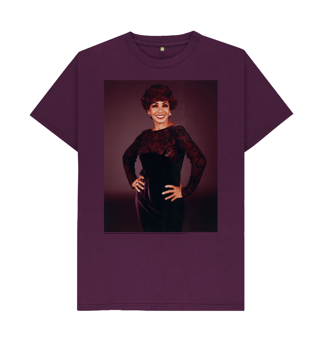 Purple printed t shirt front