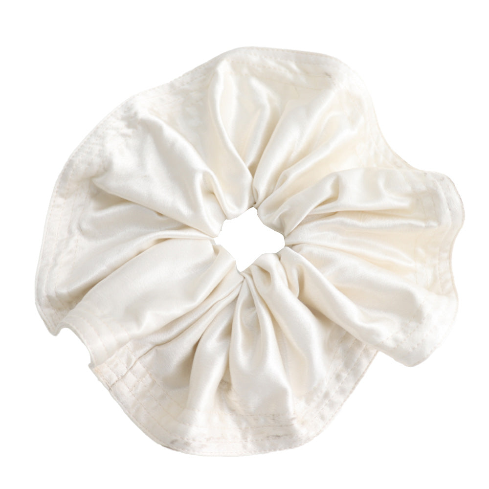 White scrunchie on a white background