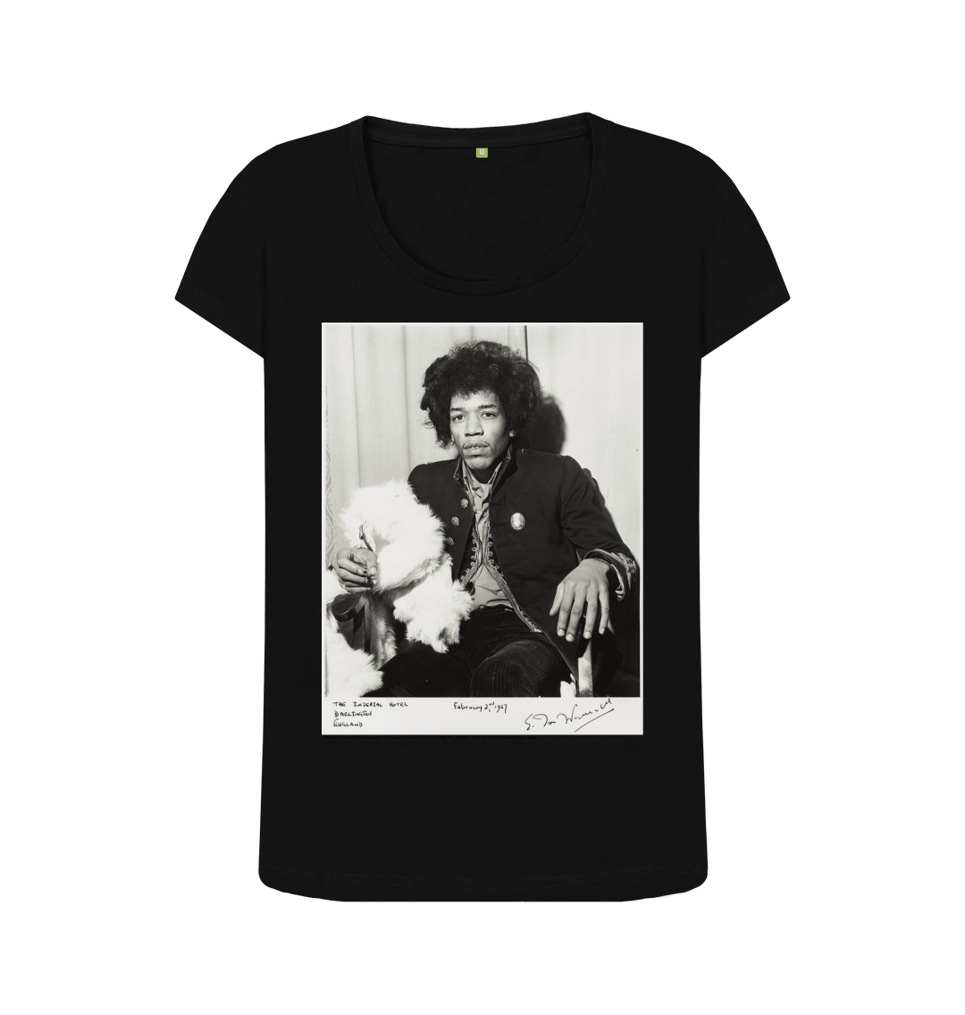 Black printed t shirt front