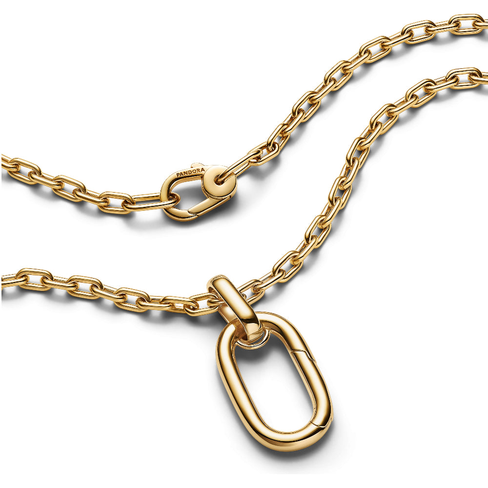 Pandora gold large link chain necklace detail