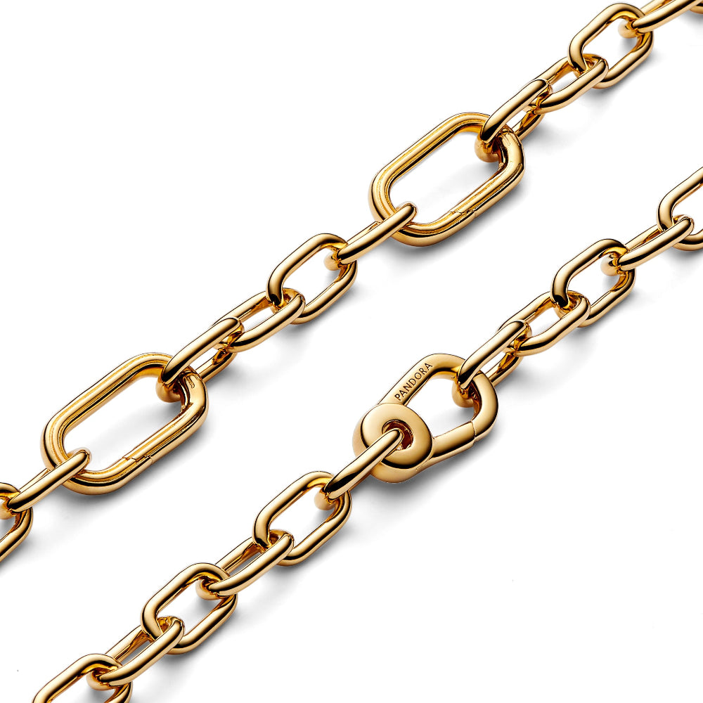 Pandora gold link chain bracelet detail