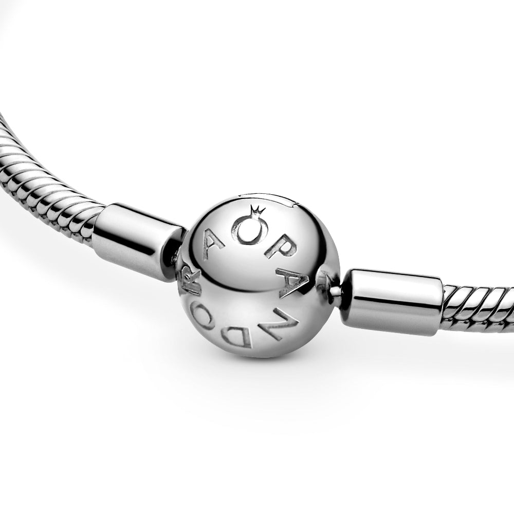 Pandora sterling silver chain bracelet detail