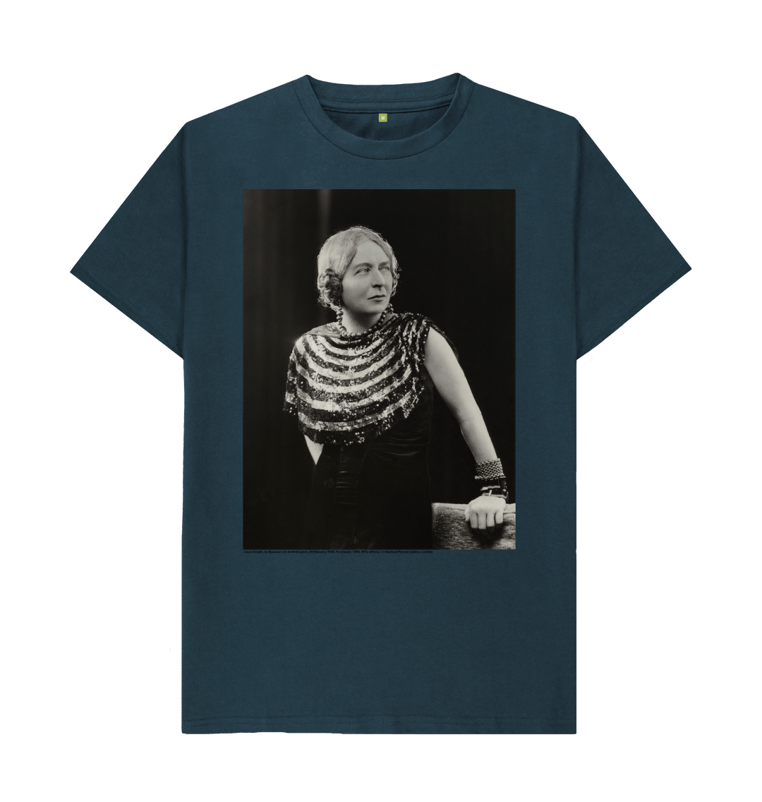 Denim blue printed t shirt front