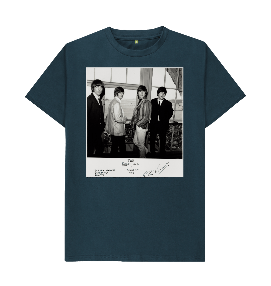 Denim blue printed t shirt front