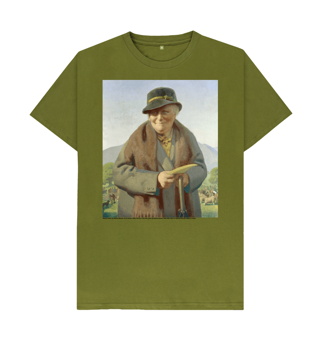 Moss green printed t shirt front