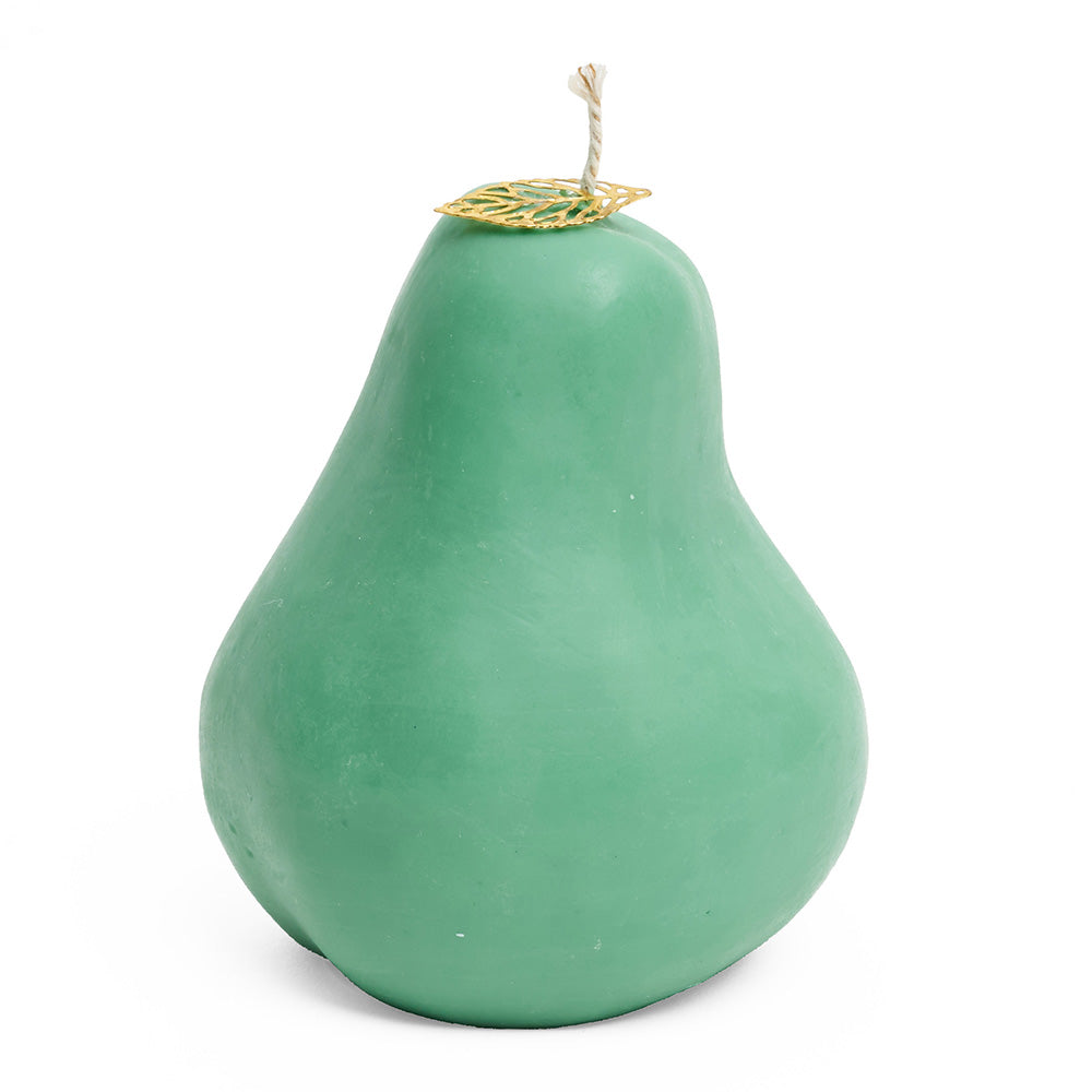 Pear scented candle pastel green
