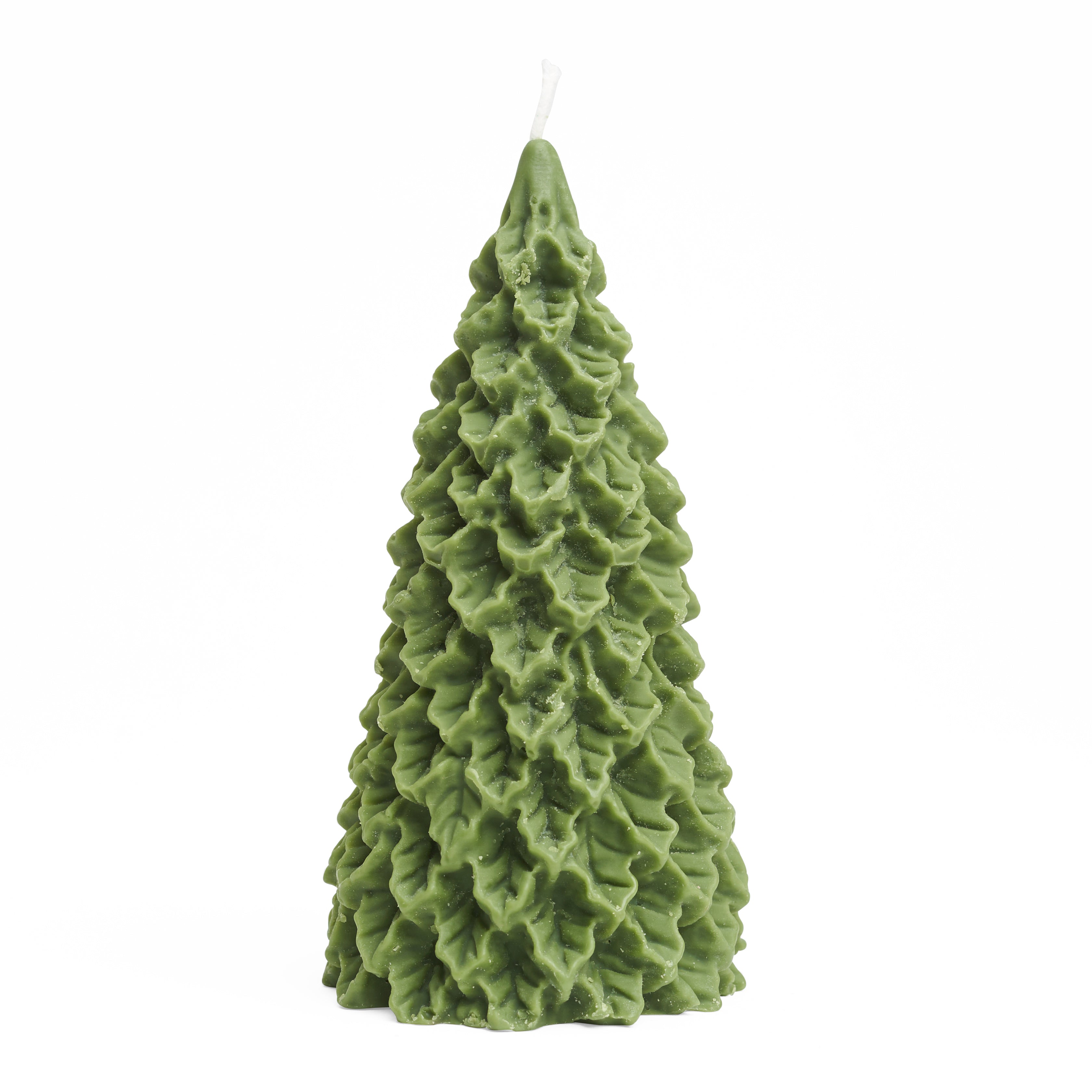 Green pine tree candle.