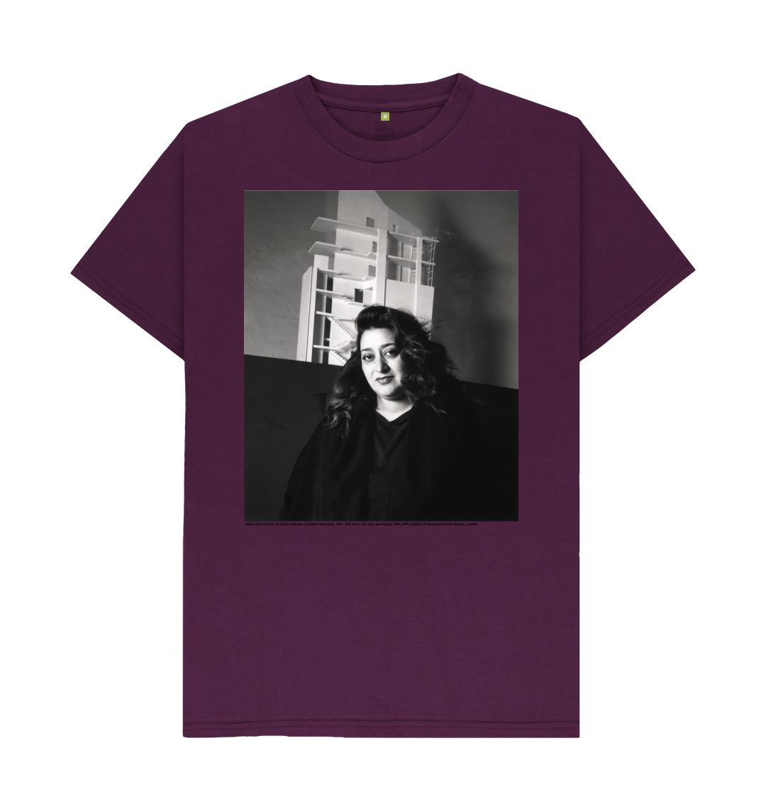 Purple printed t shirt front