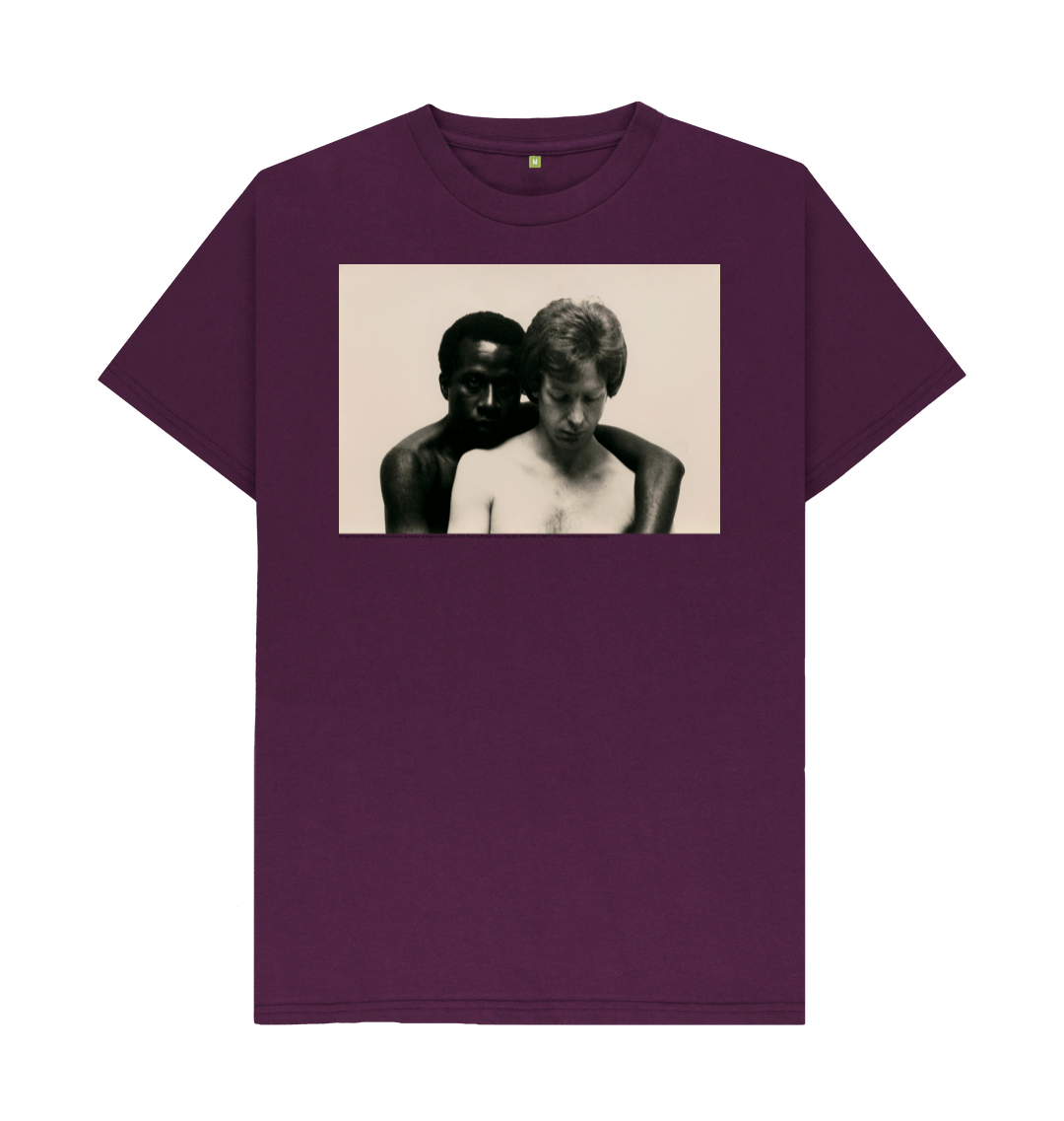 Purple printed t shirt front