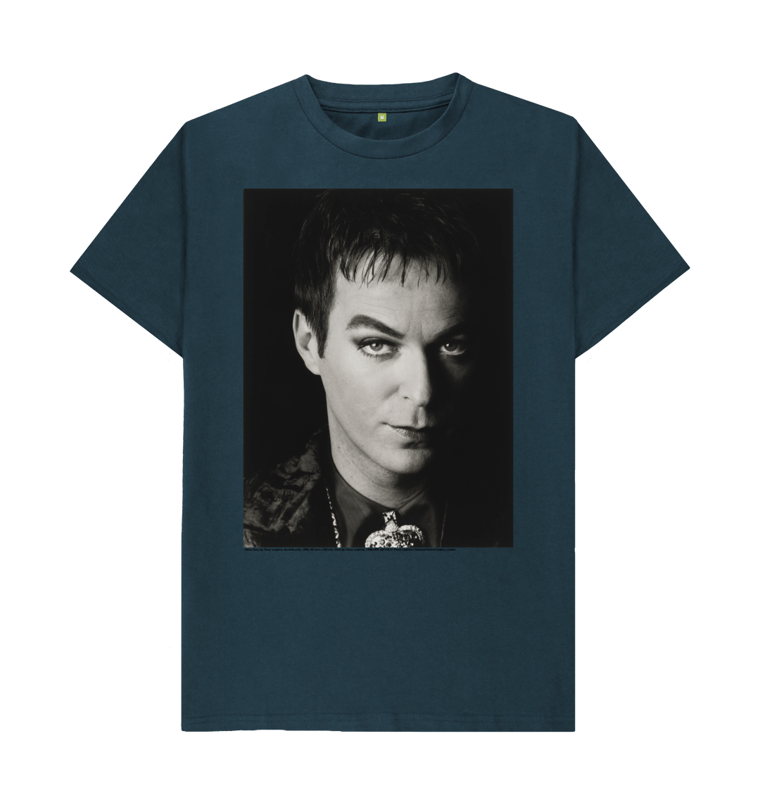 Denim blue printed t shirt front