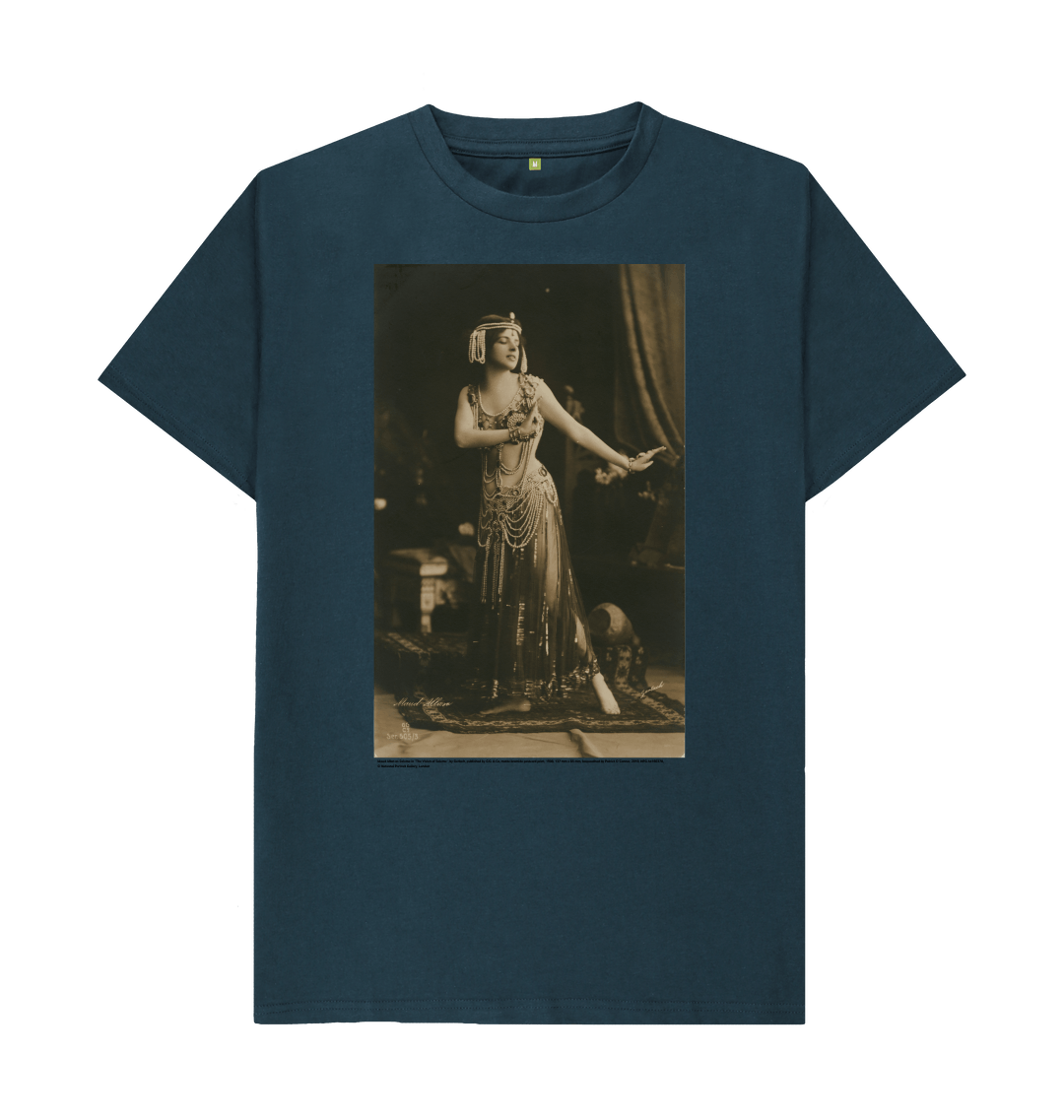 Denim blue printed t shirt front