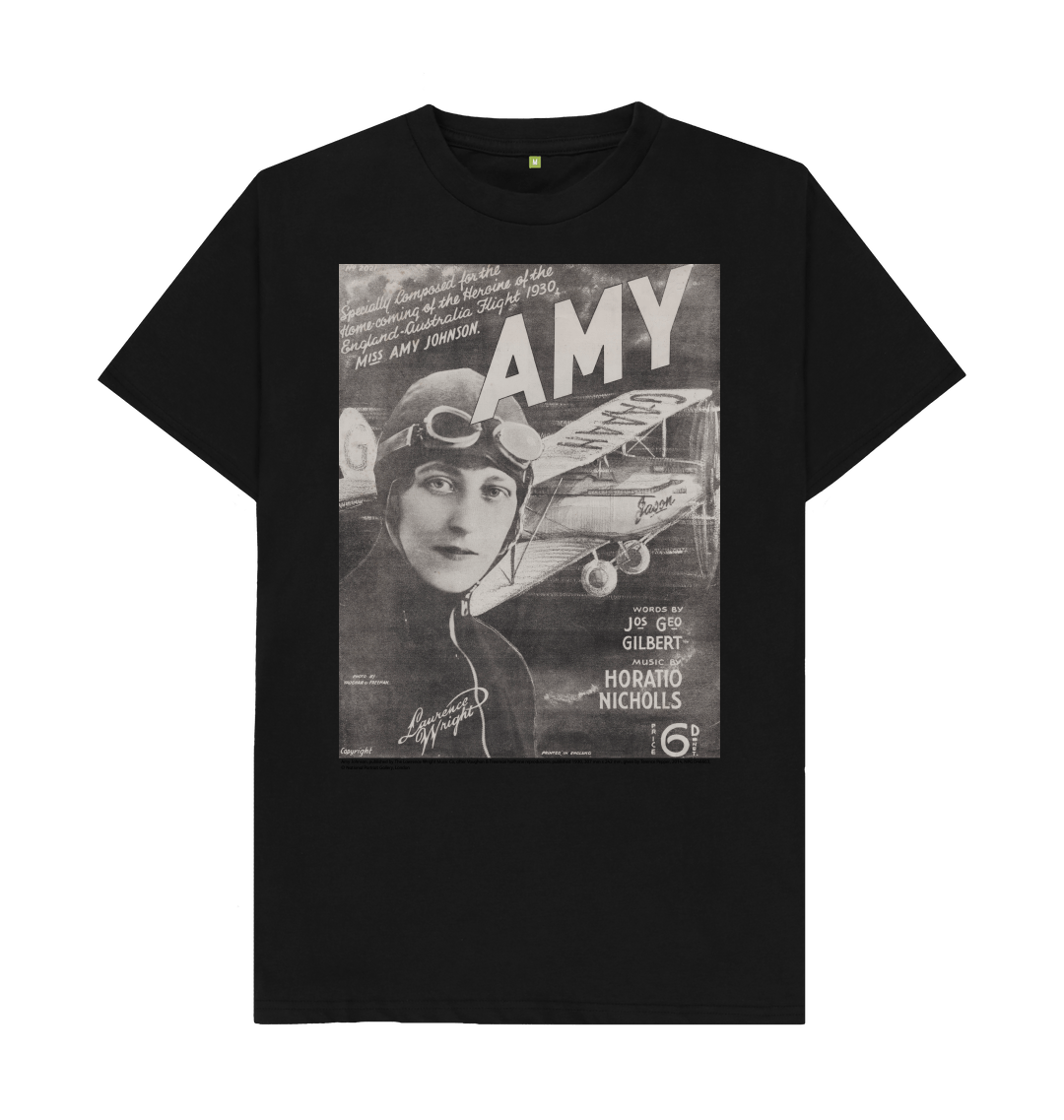 Black printed t shirt front