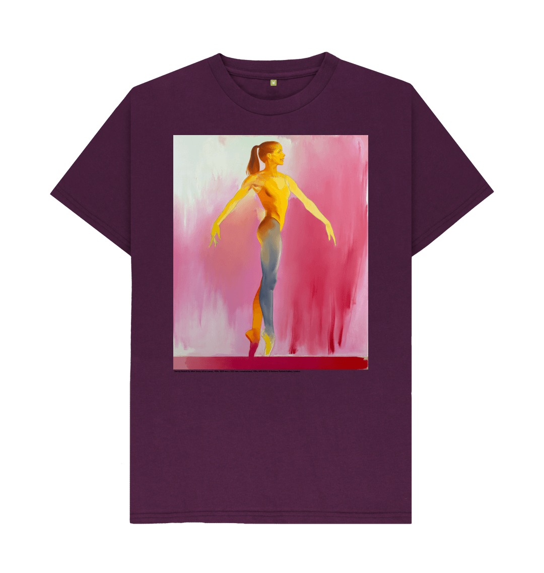 Purple printed t shirt front
