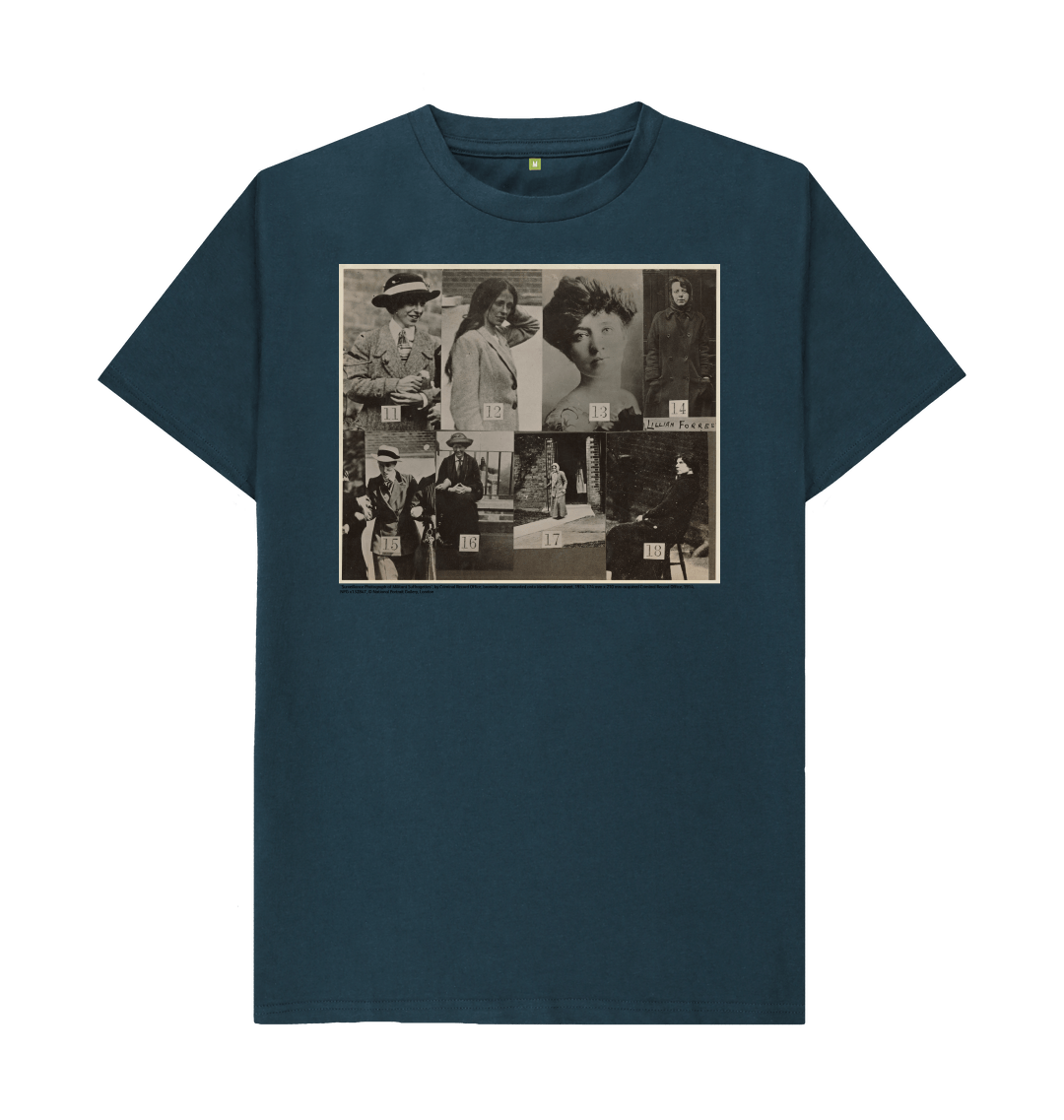 Denim blue printed t shirt front