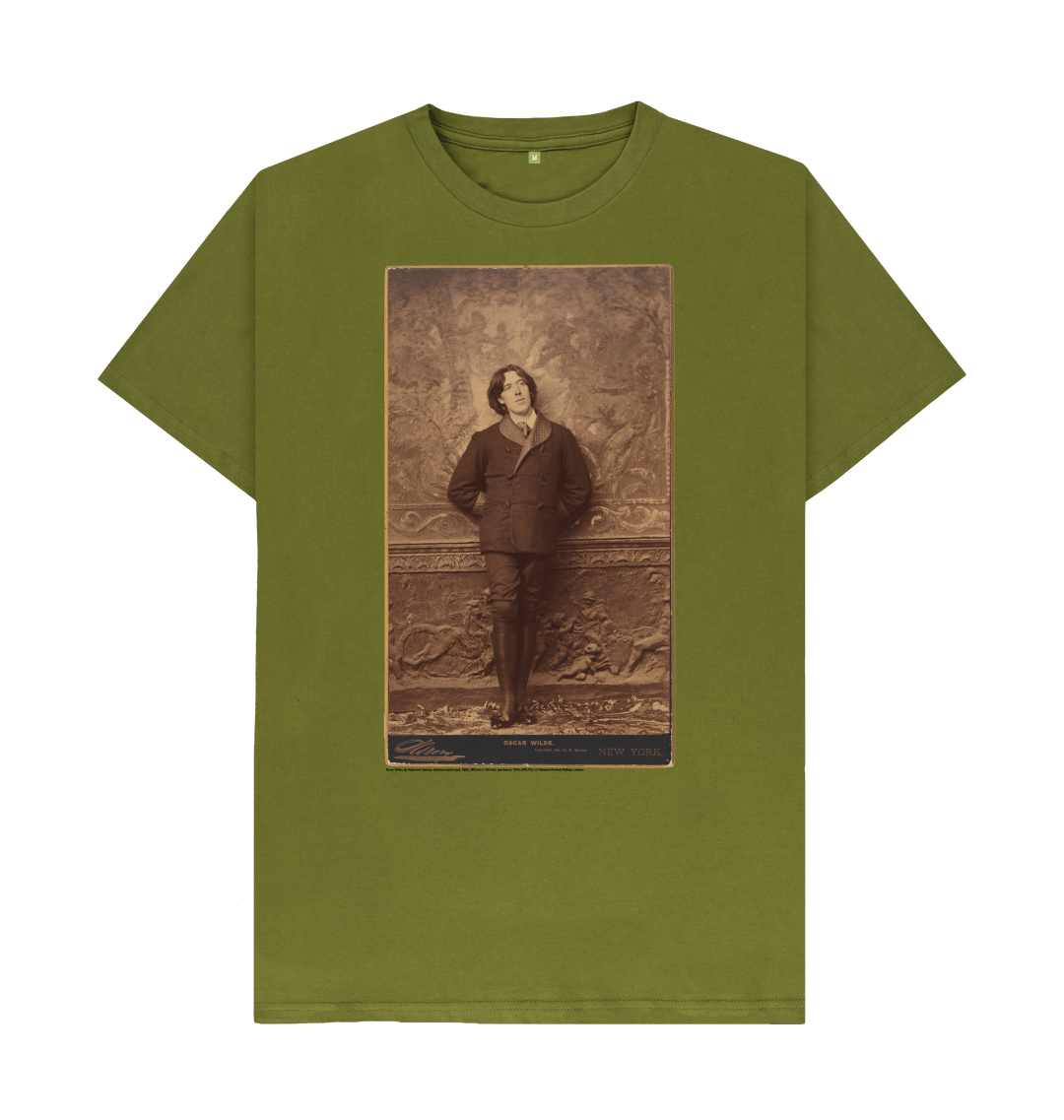 Moss green printed t shirt front