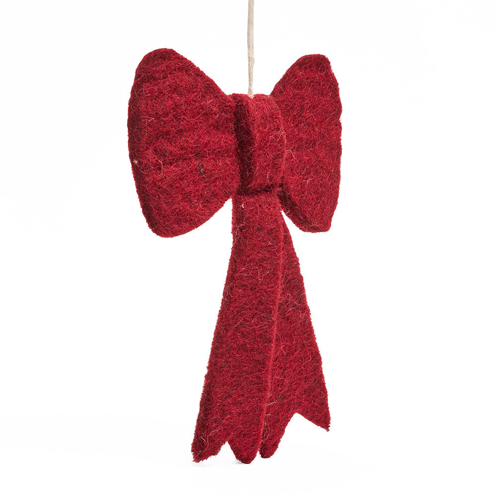 Red bow decoration side