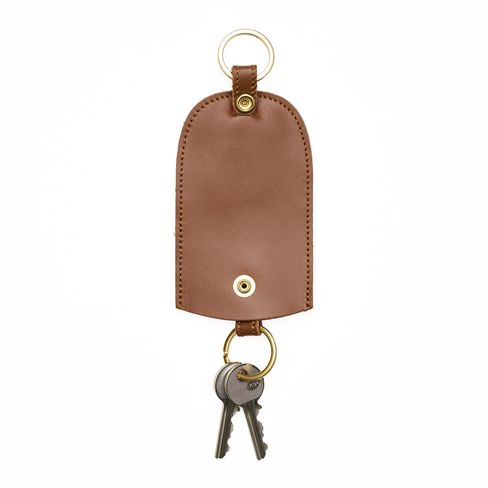Roam bell key holder back styled tan brown