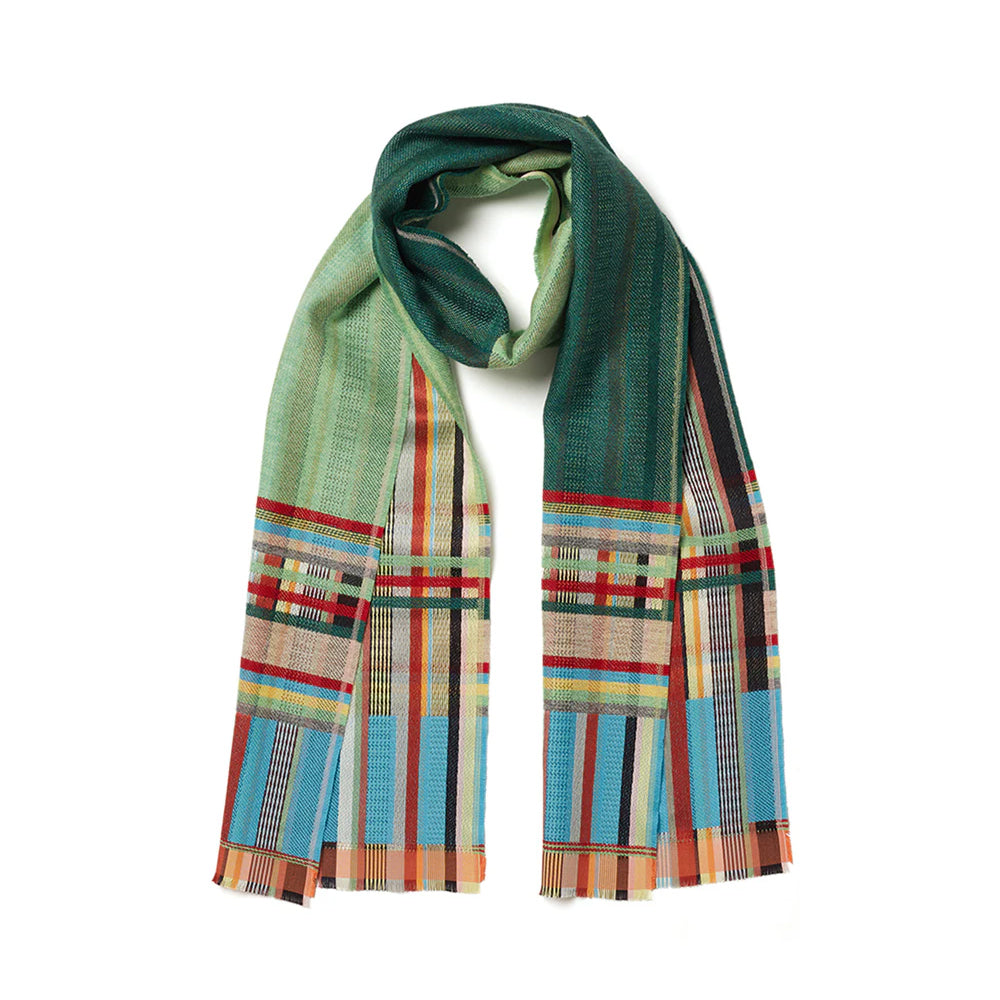 Rosa silk lambswool scarf caterpillar