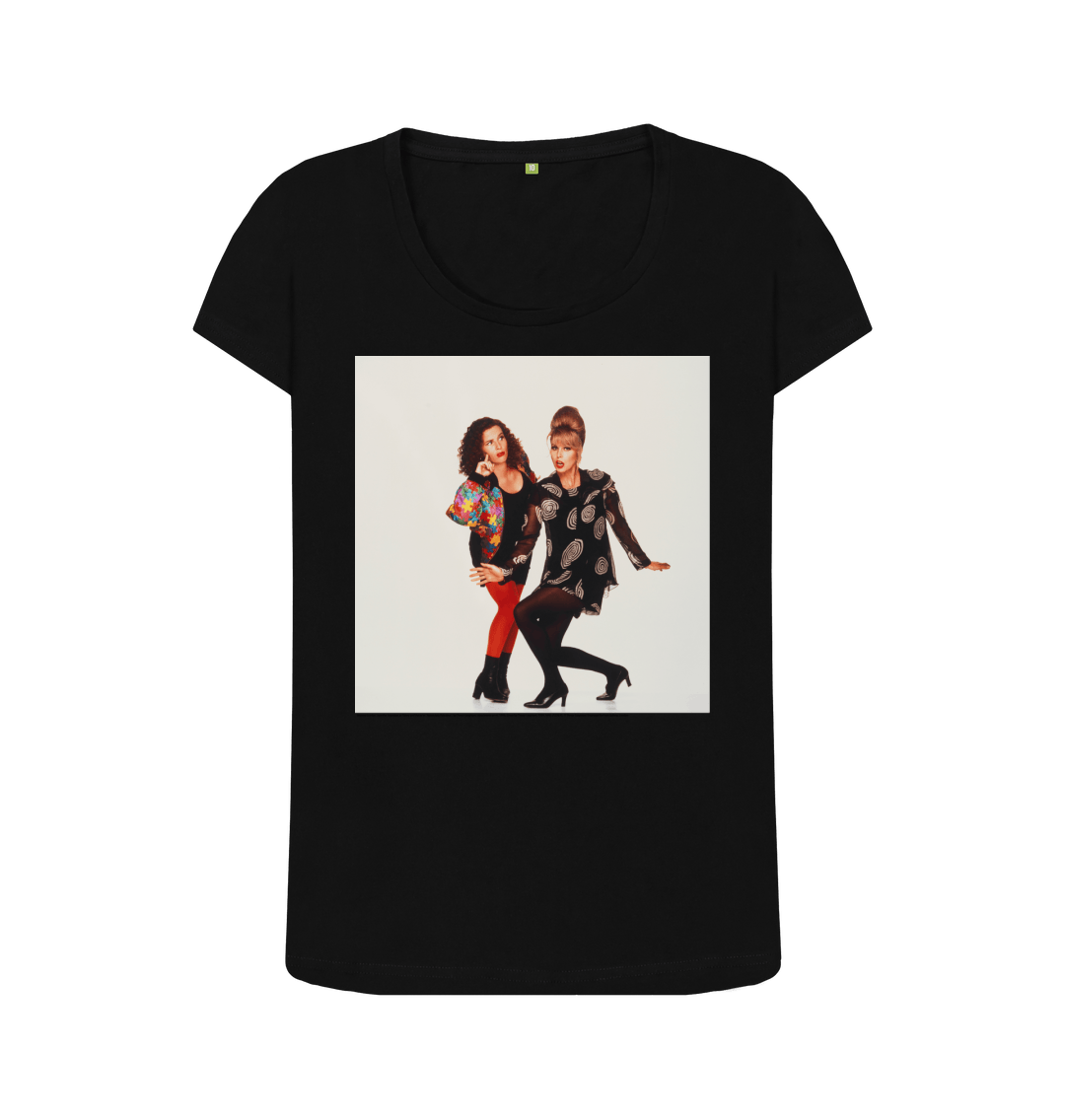 Black printed t shirt front