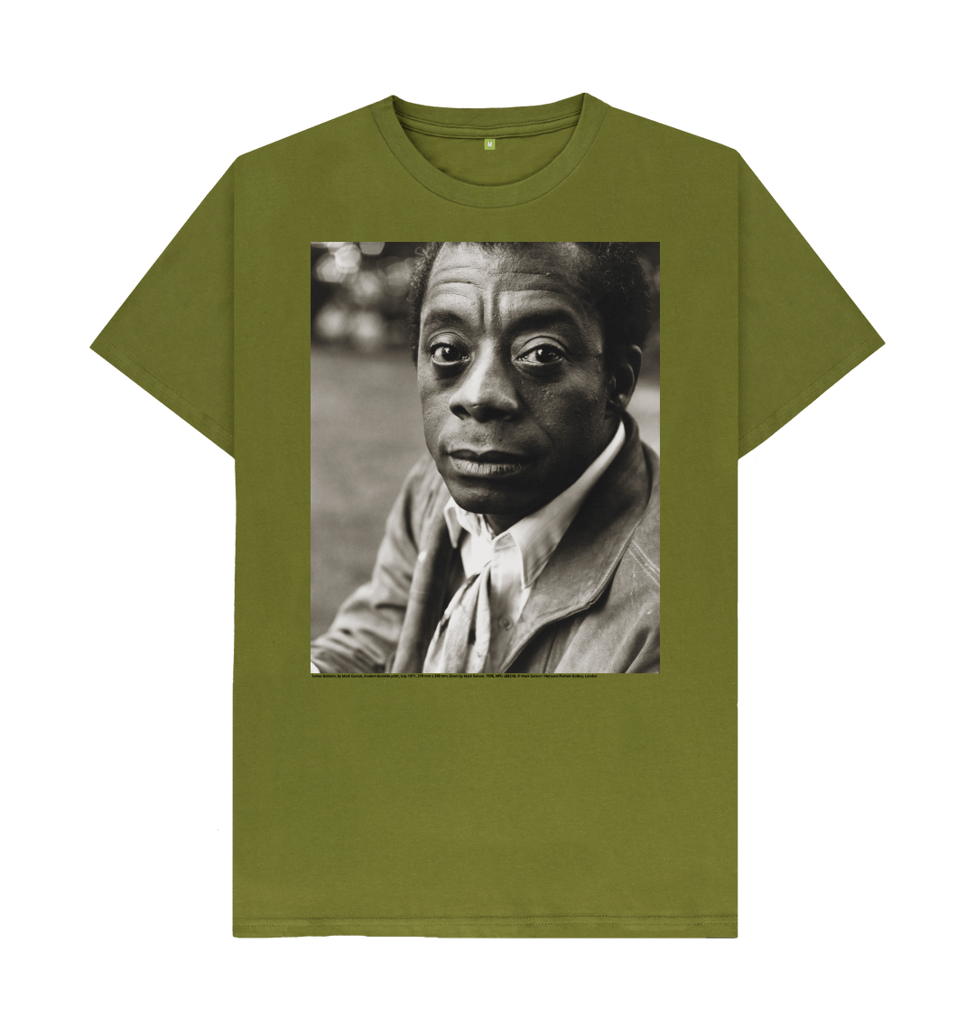 Moss green printed t shirt front