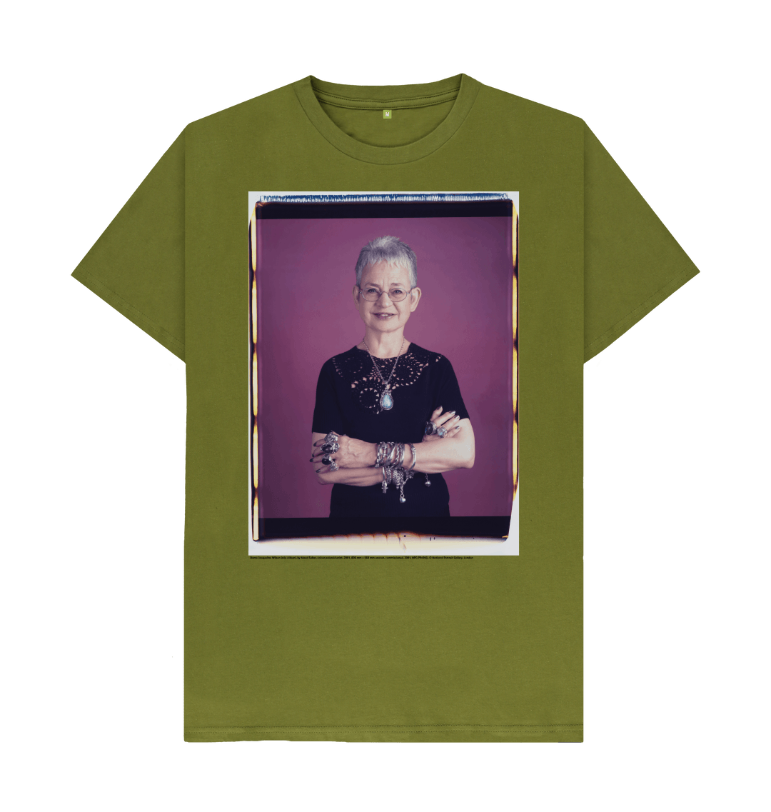 Moss green printed t shirt front