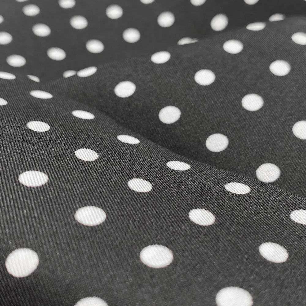 Shinagawa silk polka dot neckerchief black detail