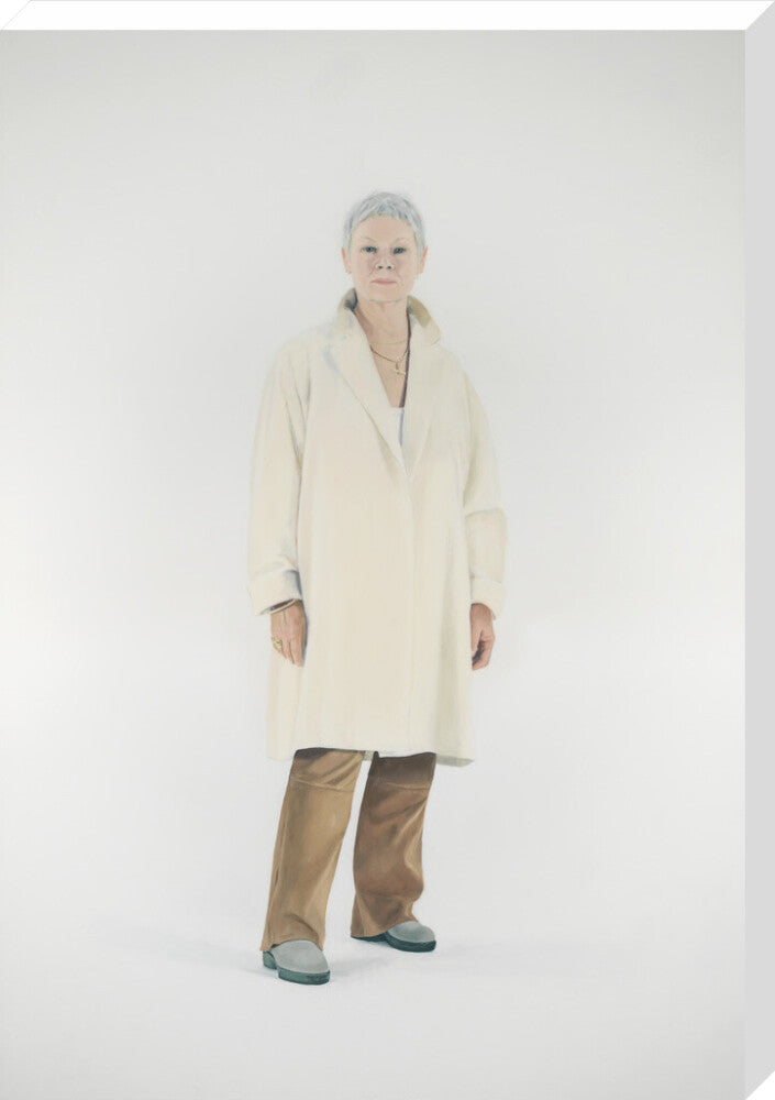 Judi dench portrait print (stretched canvas, extra large, no frame)